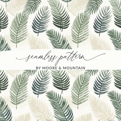 Green Tonal Abstract Organic Leaf Modern Repeat Pattern