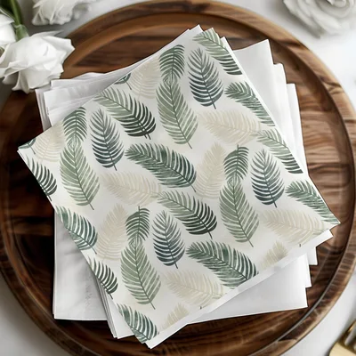 Green Tonal Abstract Organic Leaf Modern Repeat Pattern