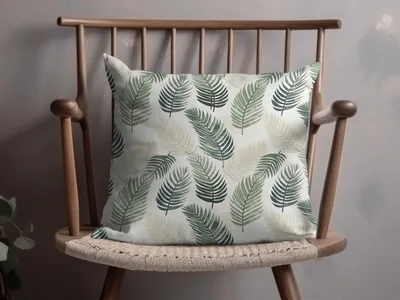 Green Tonal Abstract Organic Leaf Modern Repeat Pattern