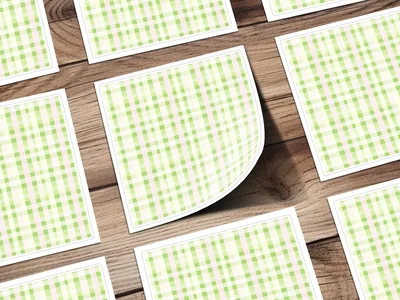 Green White Pastel Checkered Spring Plaid Backgrounds