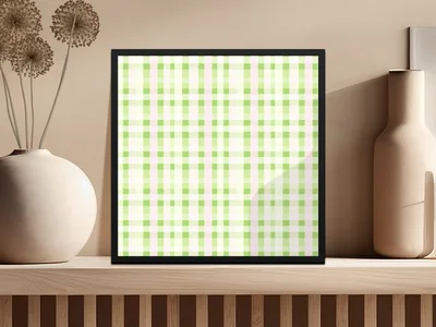 Green White Pastel Checkered Spring Plaid Backgrounds