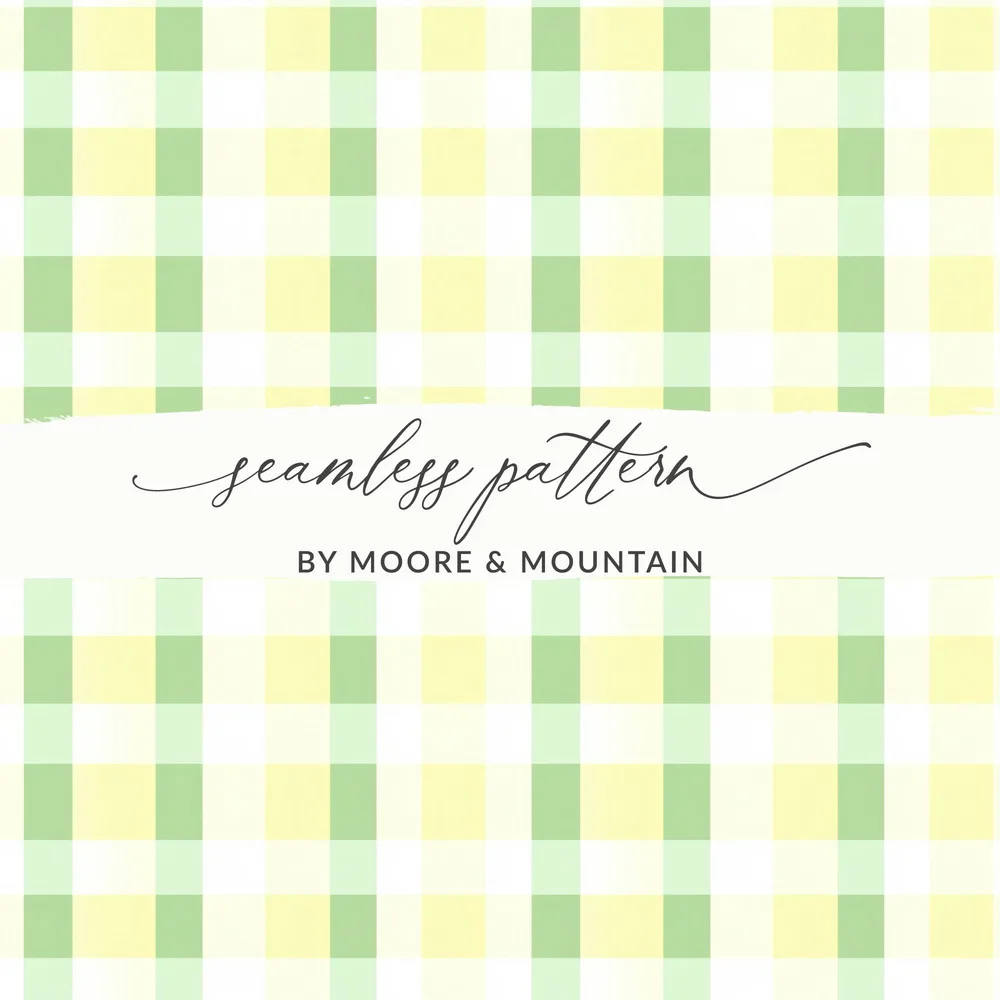 Green Yellow White Pastel Checkered Pattern Seamless Plaid