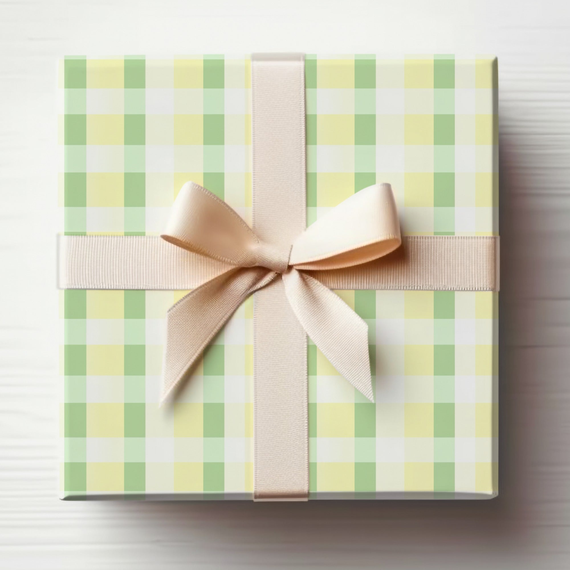 Green Yellow White Pastel Checkered Pattern Seamless Plaid