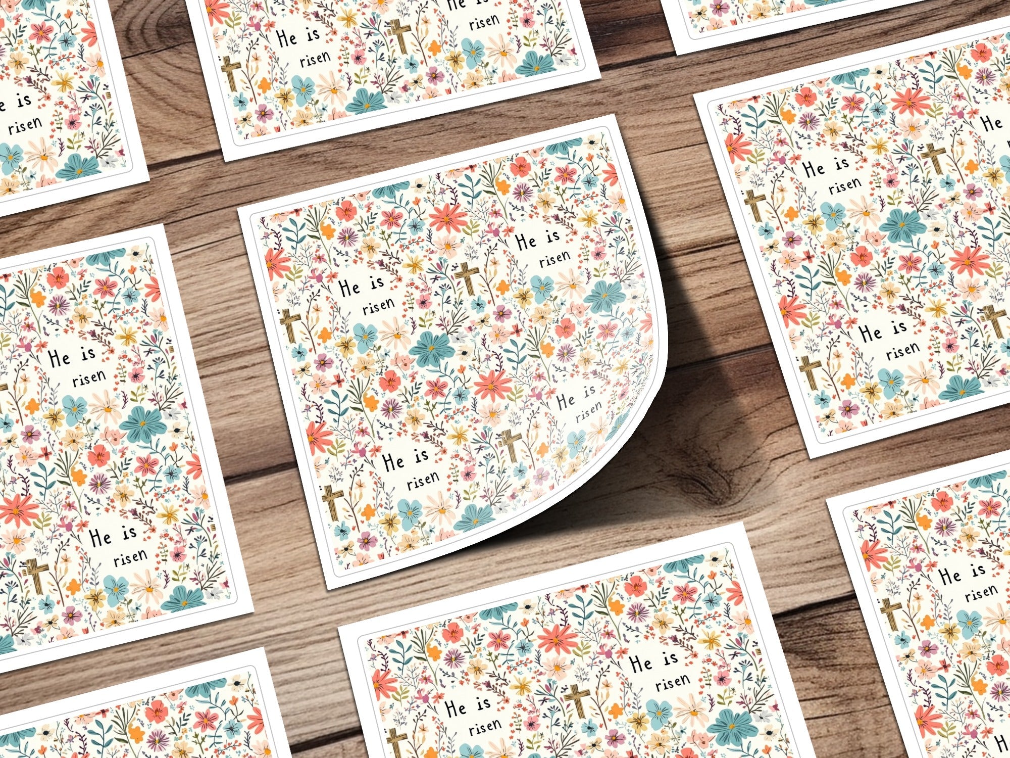 He Is Risen Floral Pattern Seamless Design for Easter Christian Seamless Background Pattern