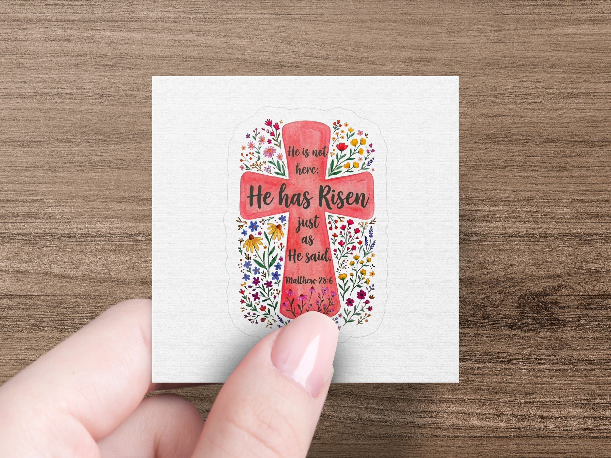 He Is Risen svg, Matthew 28 6 png, Easter Cross Christian svg, Bible Verse png, Religious Scripture Clipart, Church Decor Digital File