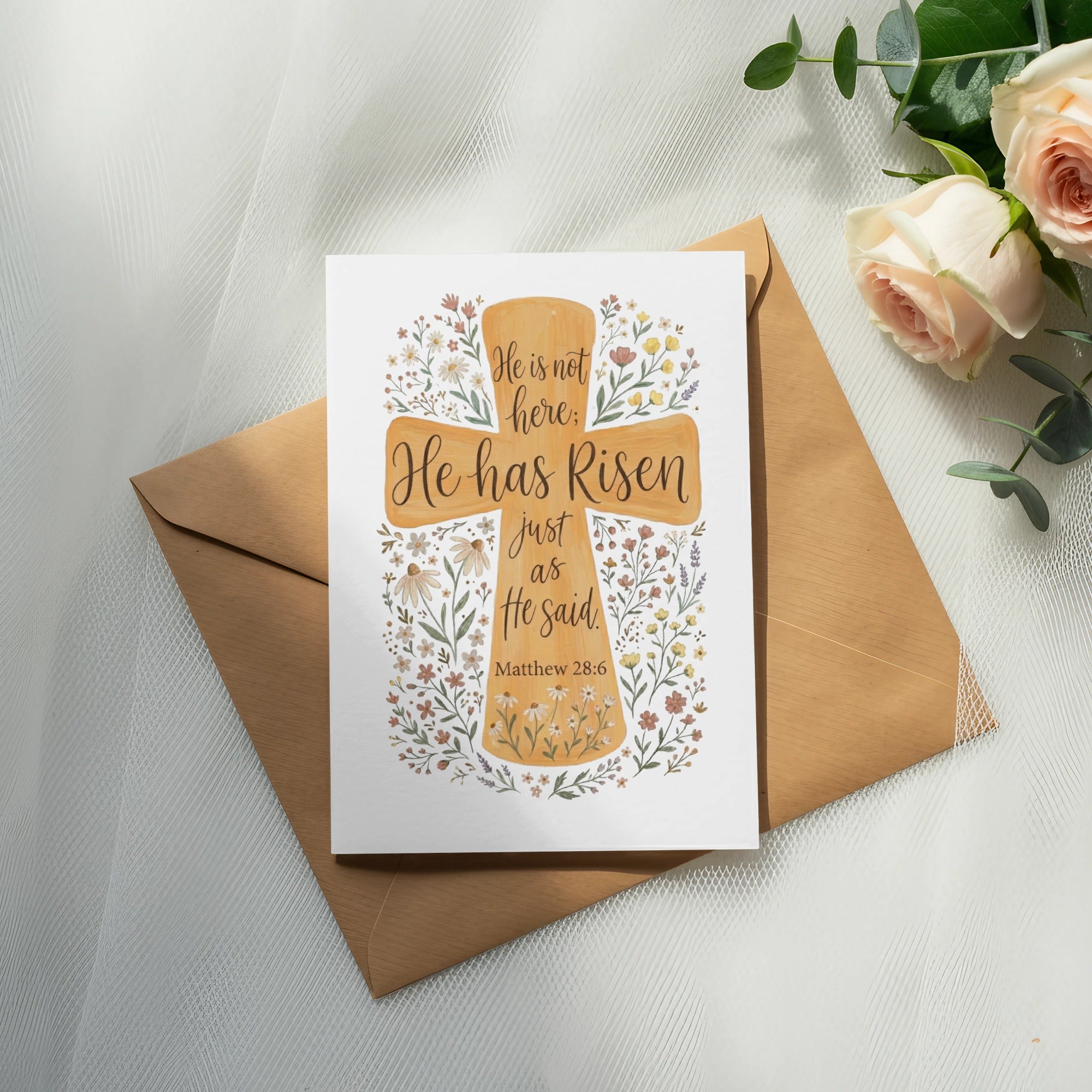 He Is Risen SVG PNG, Matthew 28:6 Bible Verse Digital Download, Christian Easter Cross Art, Religious Scripture Clipart, Church Design