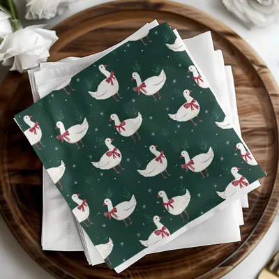 Holiday Silly Goose Background Christmas Geese Pattern