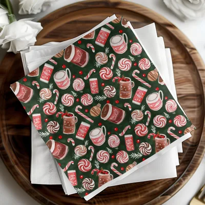 Holiday Treats Pattern Featuring Festive Sweets Digital