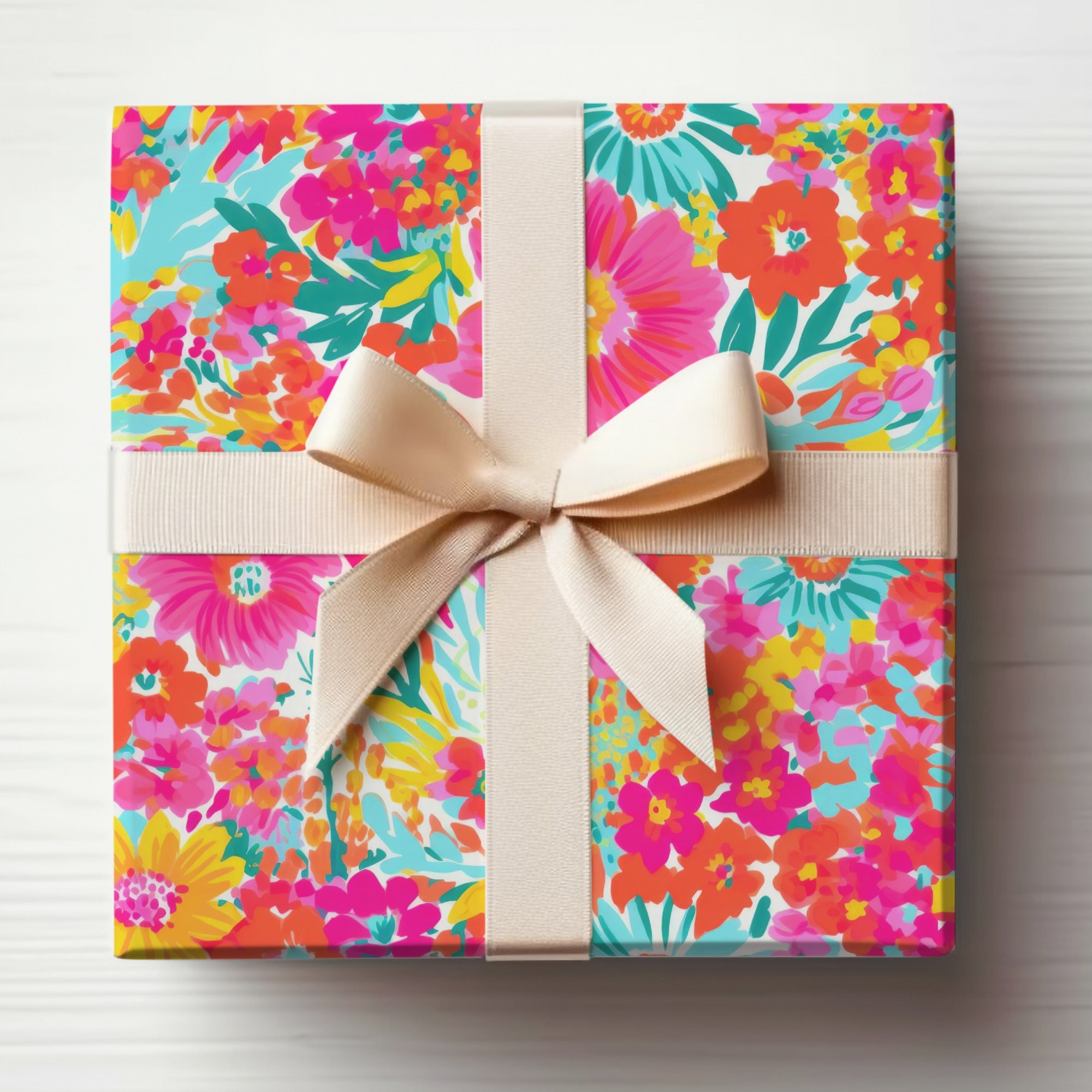 Hot Pink Floral Maximalist Floral Pattern Digital