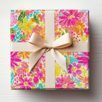 Hot Pink Floral Preppy Seamless Maximalist Floral Pattern