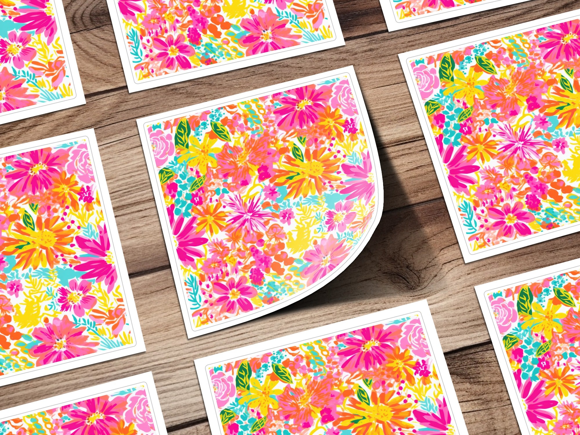 Hot Pink Floral Preppy Seamless Maximalist Floral Pattern