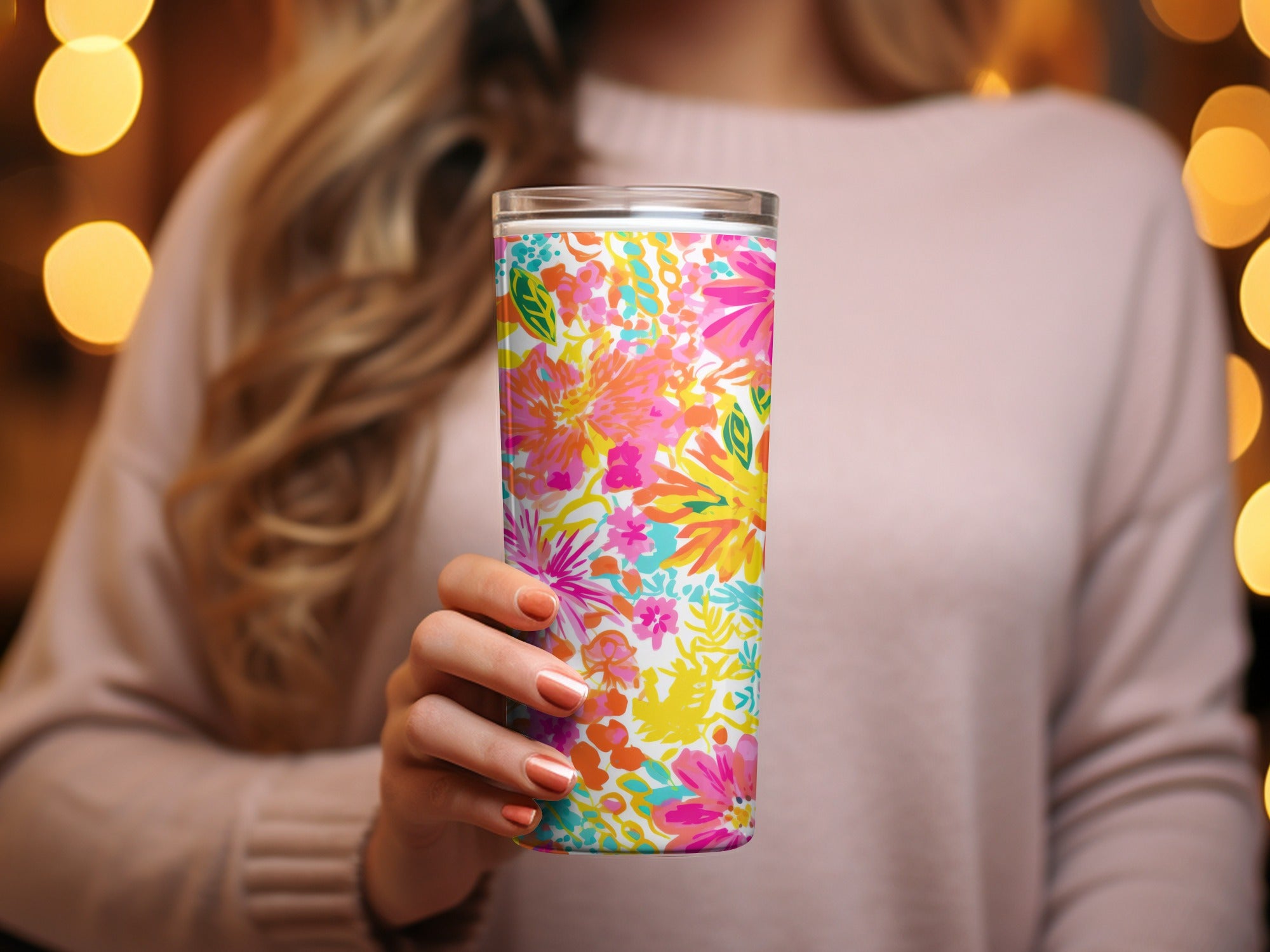 Hot Pink Floral Preppy Seamless Maximalist Floral Pattern