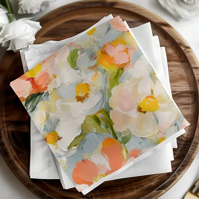Impressionistic Seamless Floral Design Decorative Product