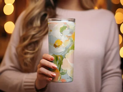 Impressionistic Seamless Floral Design Decorative Product