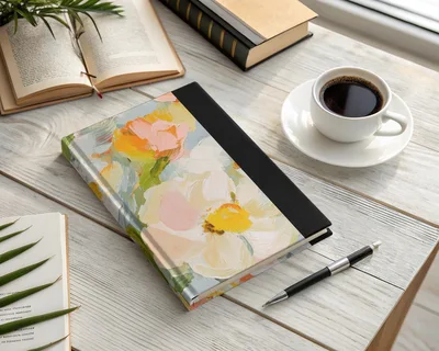 Impressionistic Seamless Floral Design Decorative Product