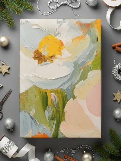 Impressionistic Seamless Floral Design Decorative Product