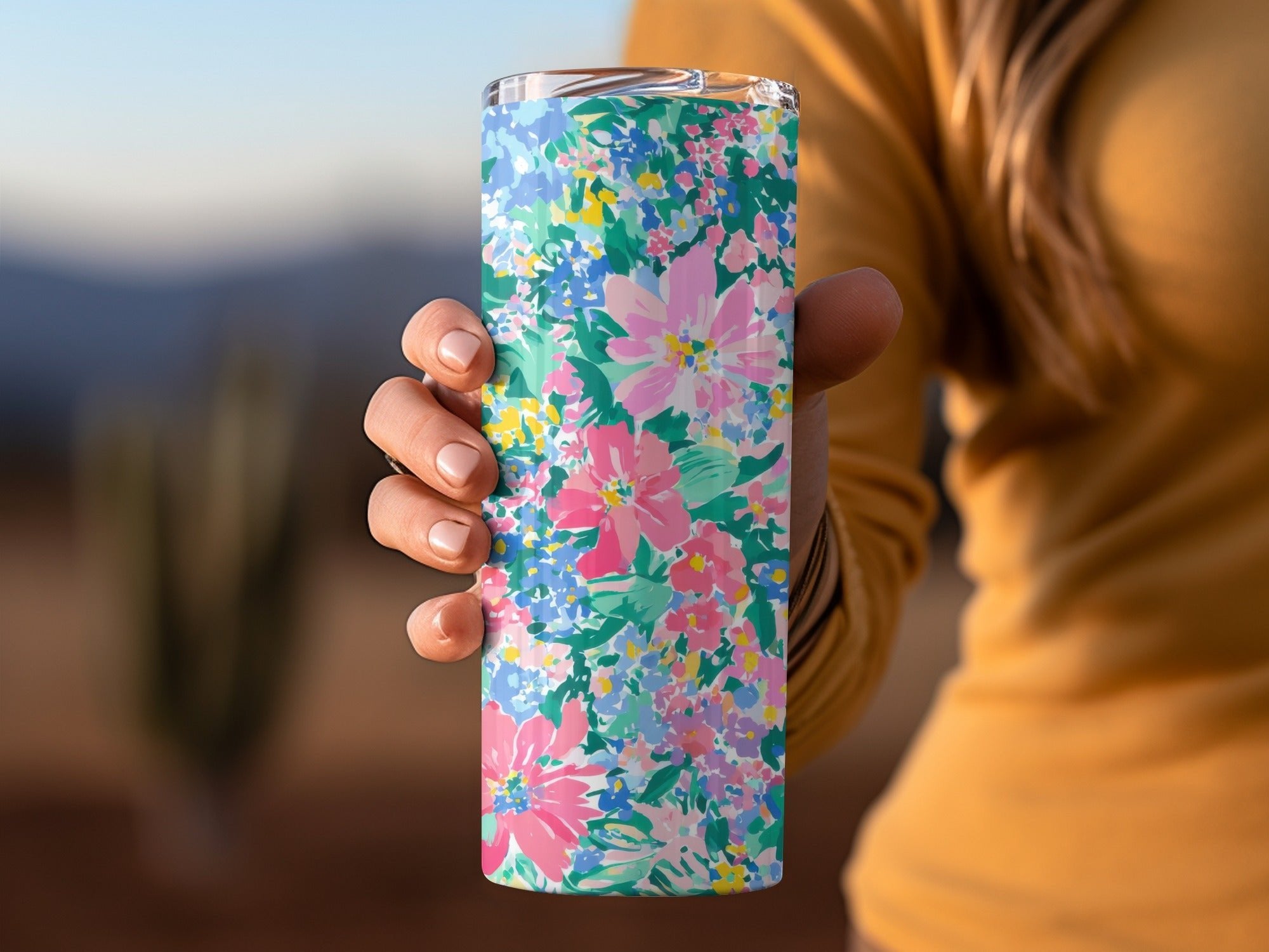 Impressionistic Seamless Painterly Spring Pattern Floral