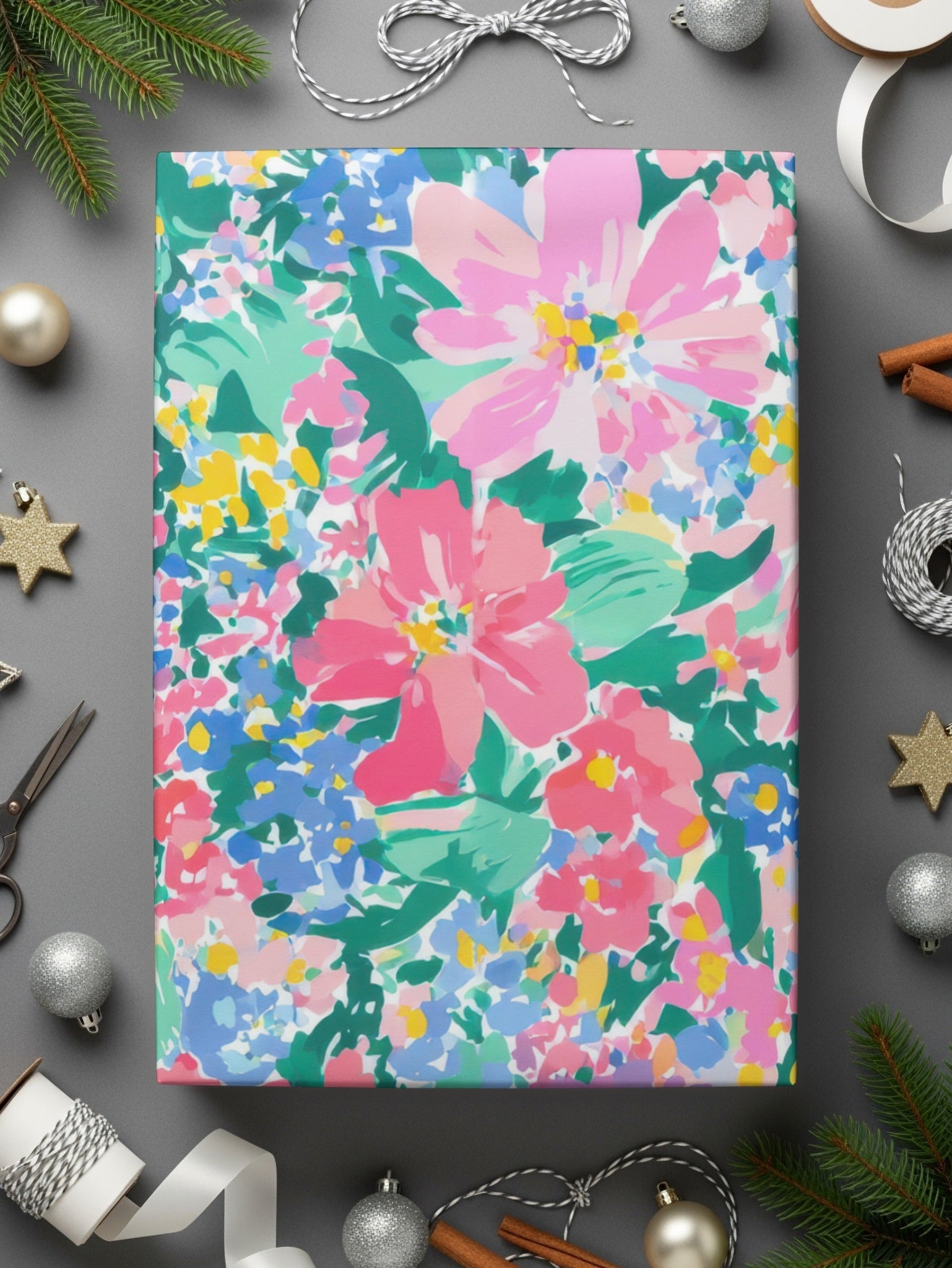Impressionistic Seamless Painterly Spring Pattern Floral
