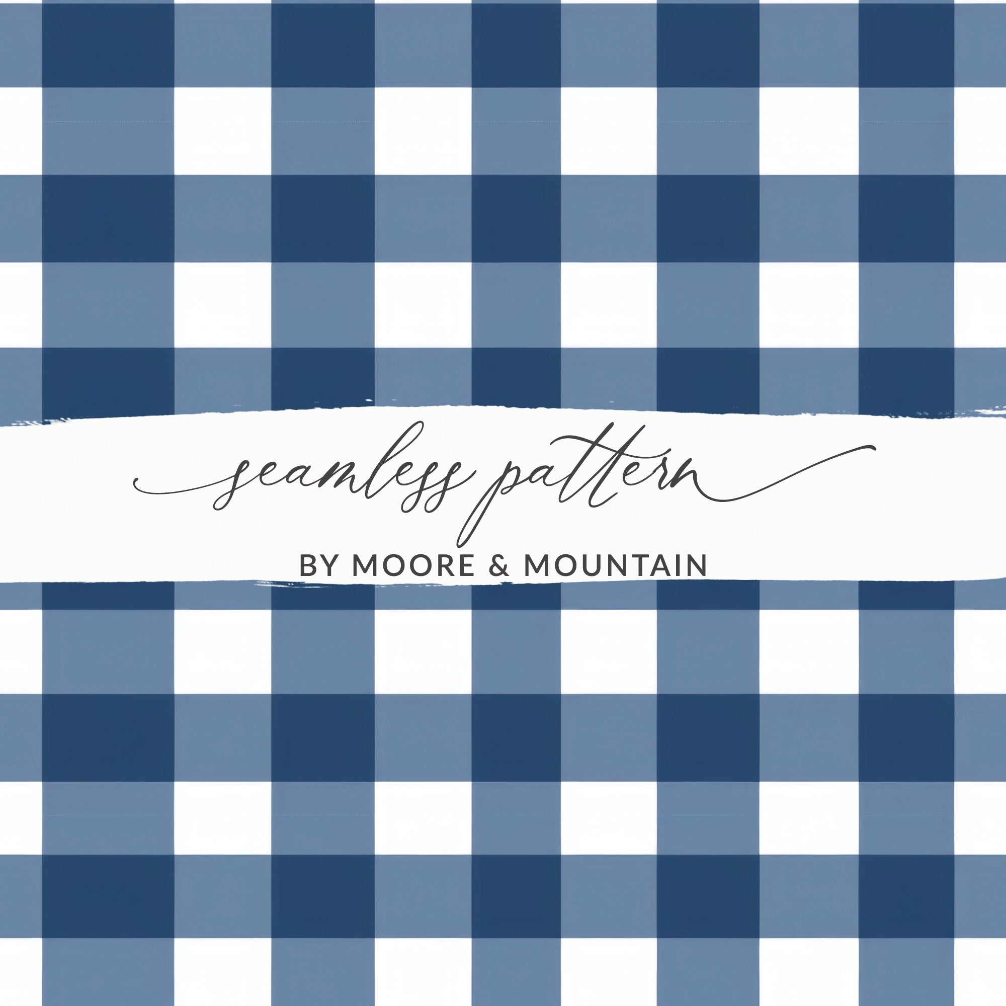 Indigo Buffalo Check Seamless Pattern Digital Paper, Gingham Commercial Use, Pastel Blue Plaid Texture