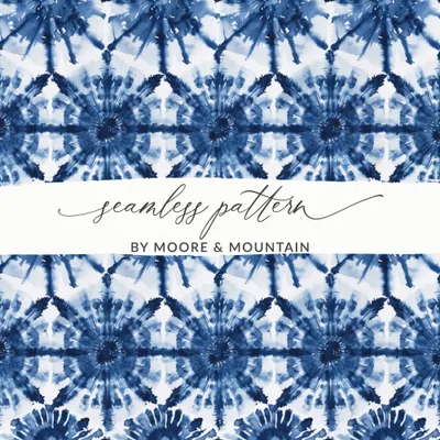 Indigo Tie Dye Digital Paper, Seamless Pattern File, Indigo Shibori Design, Indigo Background, 12x12 JPEG File, Scrapbook Paper