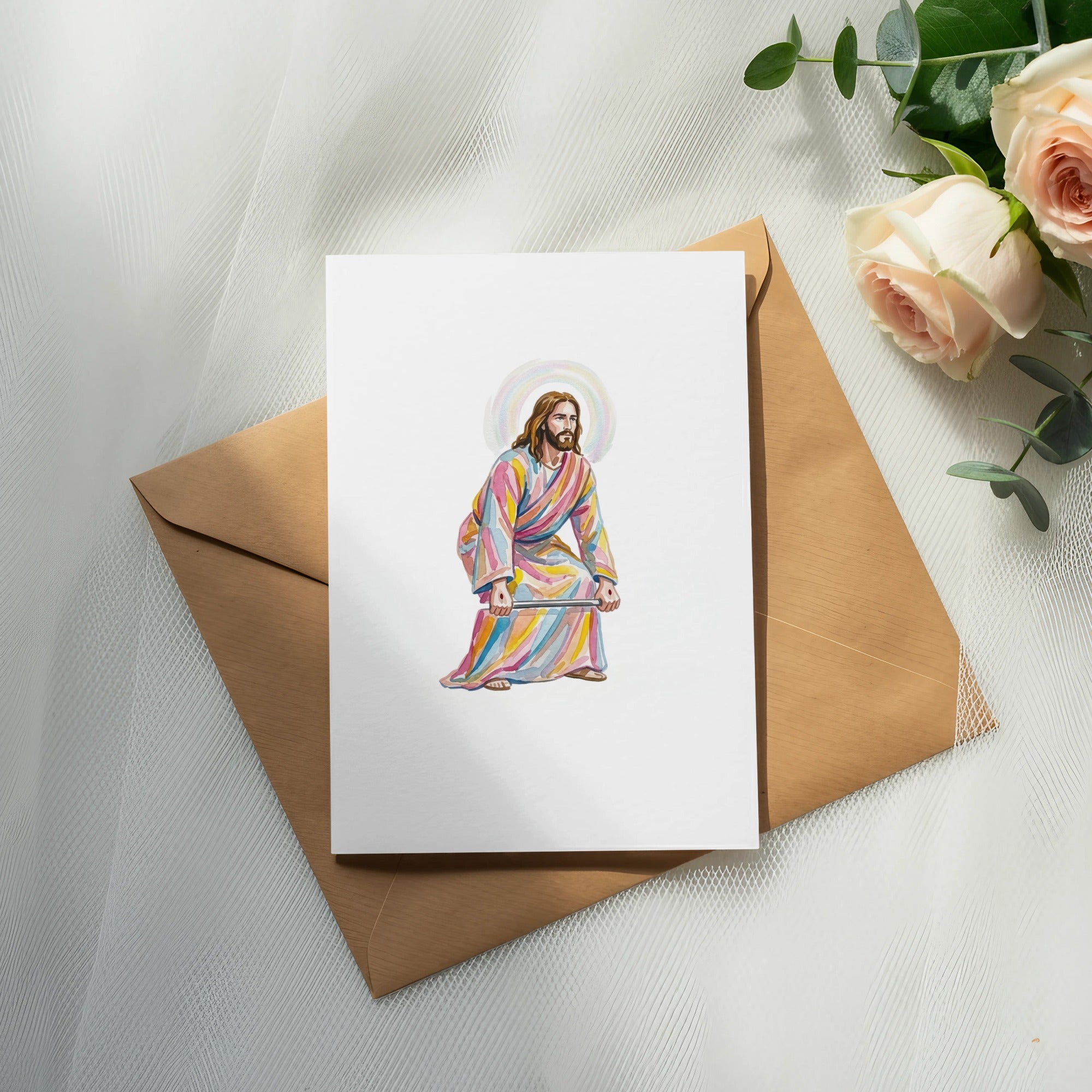 Jesus Deadlifting Digital Art PNG | Preppy Clip Art | Funny Christian Gym Workout Digital Download for Athletes & Believers Unique Gift