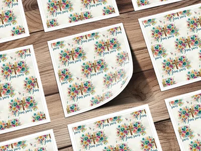 Jesus Saves Watercolor Cross Digital, Vibrant Floral Christian Seamless Pattern, Faith Art Sublimation Design, Religious Scripture Print