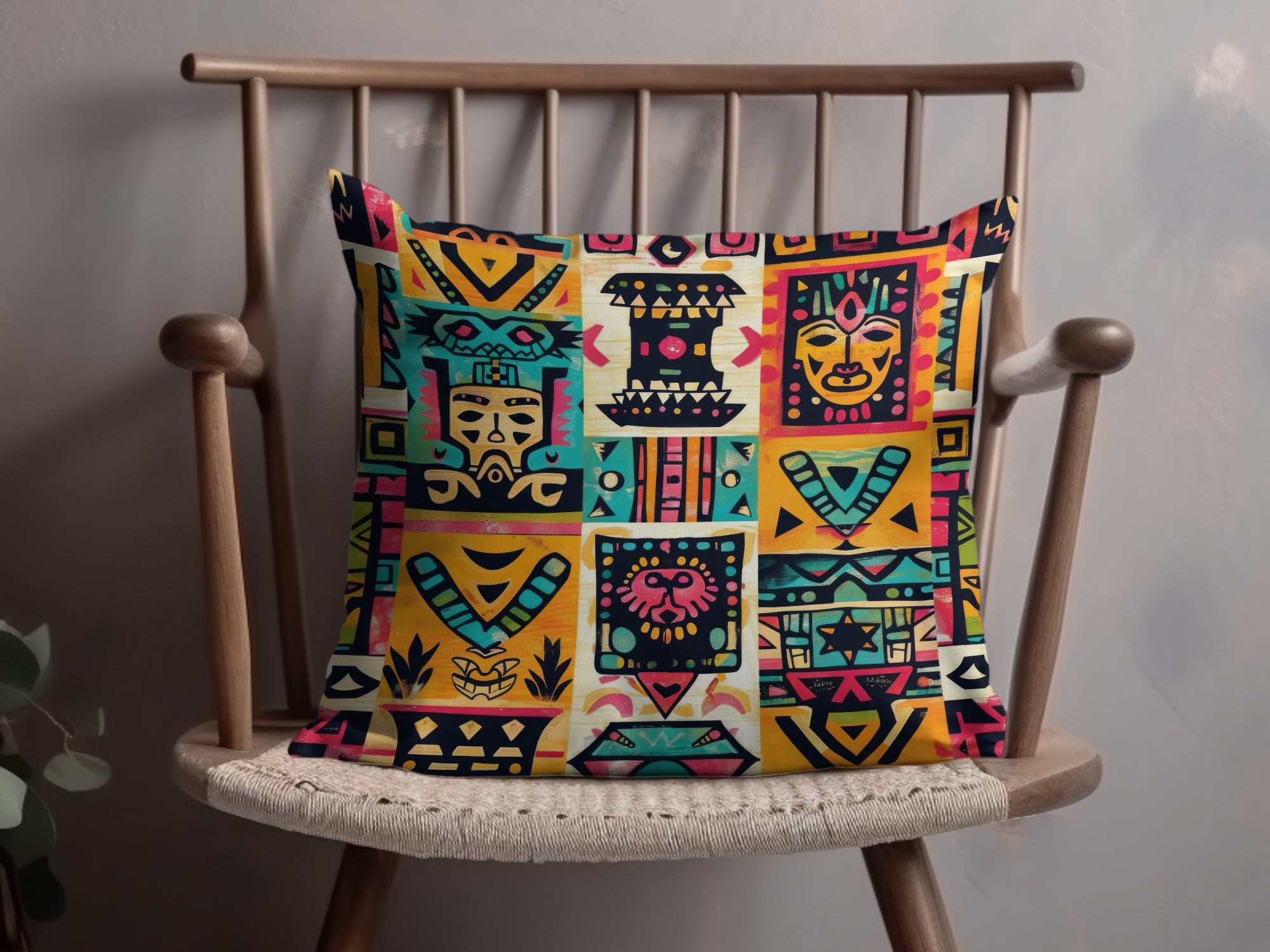 Jewel Tones Aztec Seamless Pattern Geometric Indian Digital