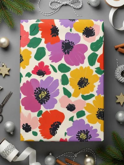 Jewel Tones Ditsy Floral Seamless Tiny Seamless Ditsy Flower Background