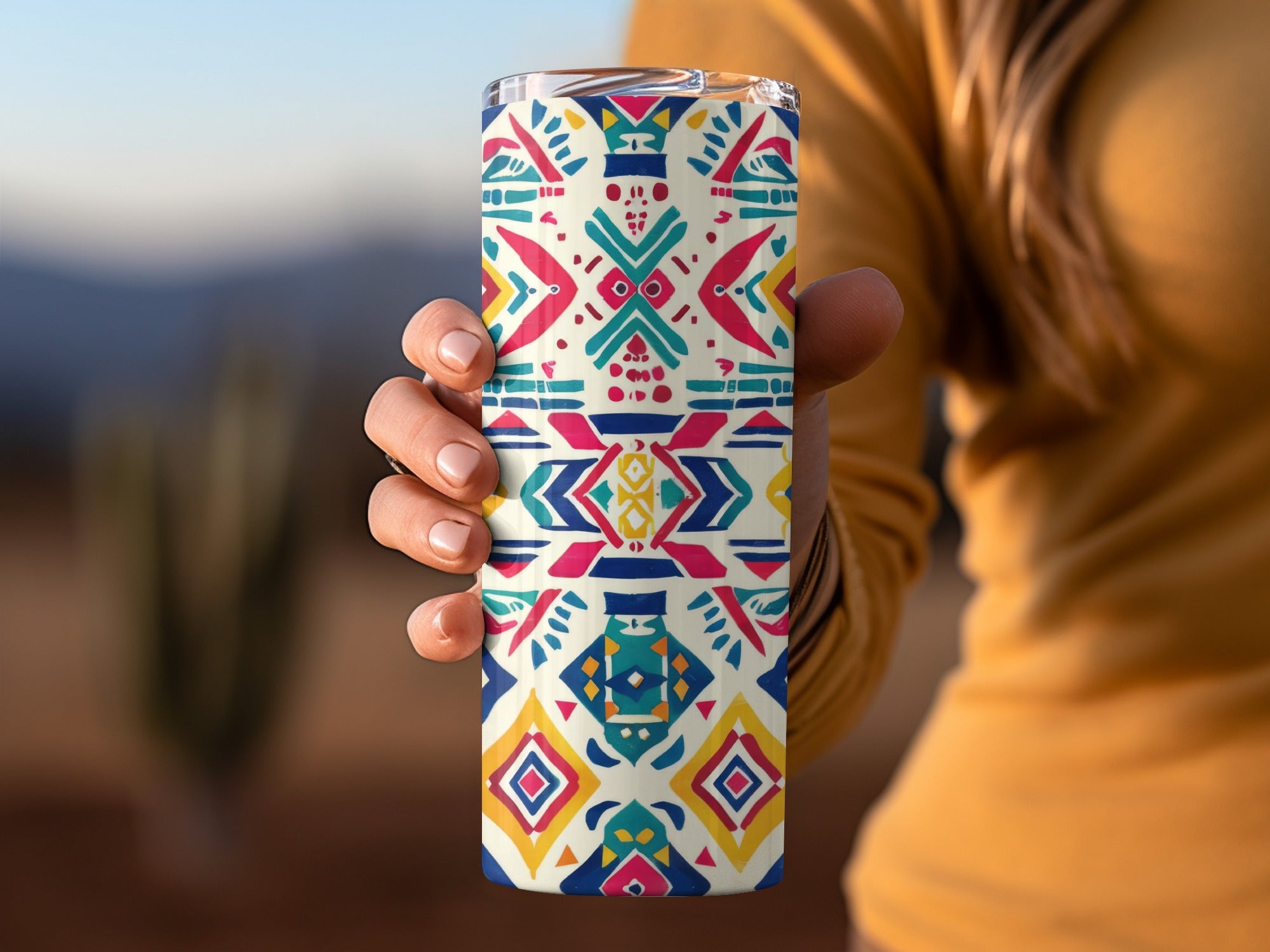 Jewel Tones Geometric Indian Aztec Seamless Pattern Digital