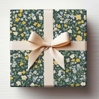 Kelly Green Dark Ditsy Floral Seamless Design Botanical Pattern