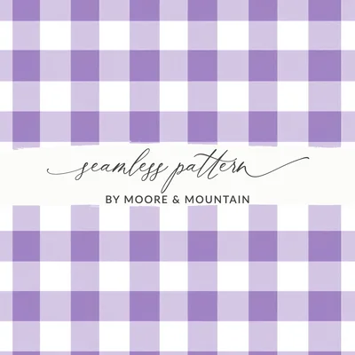 Lavender Gingham Seamless Pattern, Buffalo Check Commercial Use, Digital Paper, Pastel Gingham for Sublimation