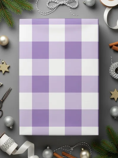 Lavender Gingham Seamless Pattern, Buffalo Check Commercial Use, Digital Paper, Pastel Gingham for Sublimation