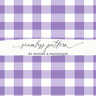 Lavender Gingham Seamless Pattern Digital, Buffalo Check Seamless Pattern Commercial Use, Spring Gingham Digital Paper