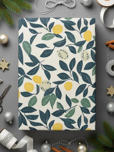 Lemon Digital Paper, Dark Green Leaves Pattern, Printable Seamless Background, Citrus Fruit Wallpaper, Tropical Summer Scrapbook Paper
