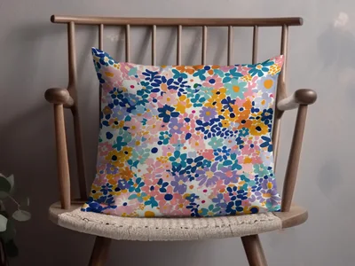 Light Blue Pink Floral Pattern for Spring Summer Time Digital