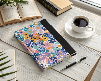 Light Blue Pink Floral Pattern for Spring Summer Time Digital