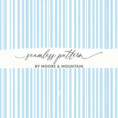 Light Blue Stripes Patterned Seamless Grandmillenial Digital