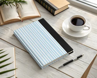 Light Blue Stripes Patterned Seamless Grandmillenial Digital