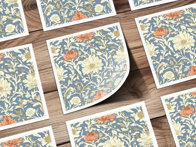 Light Blue William Morris Larkspur Print Digital