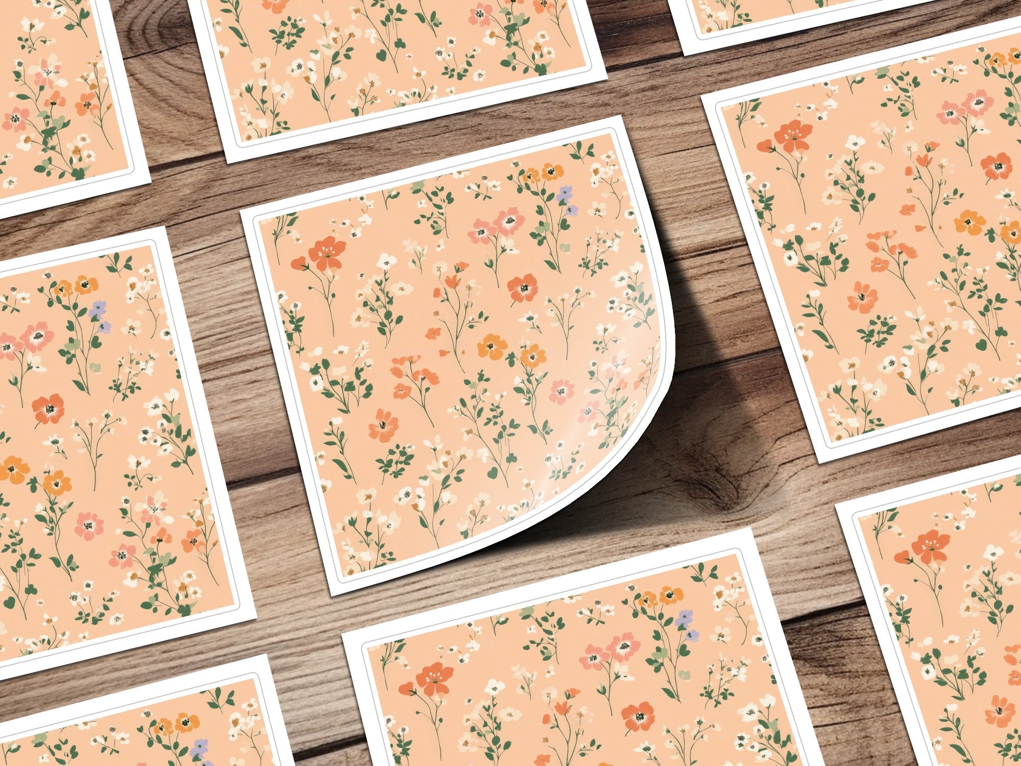 Light Blush Ditsy Floral Delight Seamless Pattern for Fabric Design Crafts