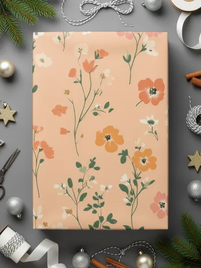 Light Blush Ditsy Floral Delight Seamless Pattern for Fabric Design Crafts