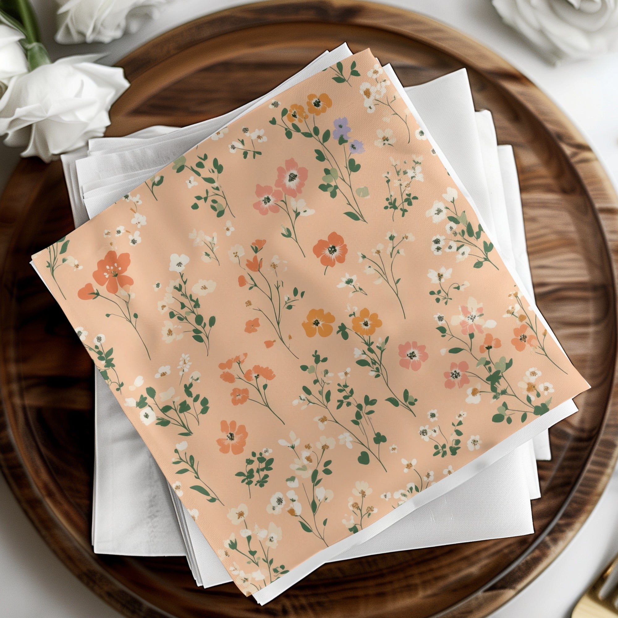 Light Blush Ditsy Floral Delight Seamless Pattern for Fabric Design Crafts