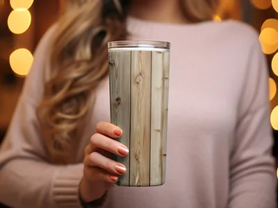 Light Brown Wooden Planks With Knots Seamless Digital