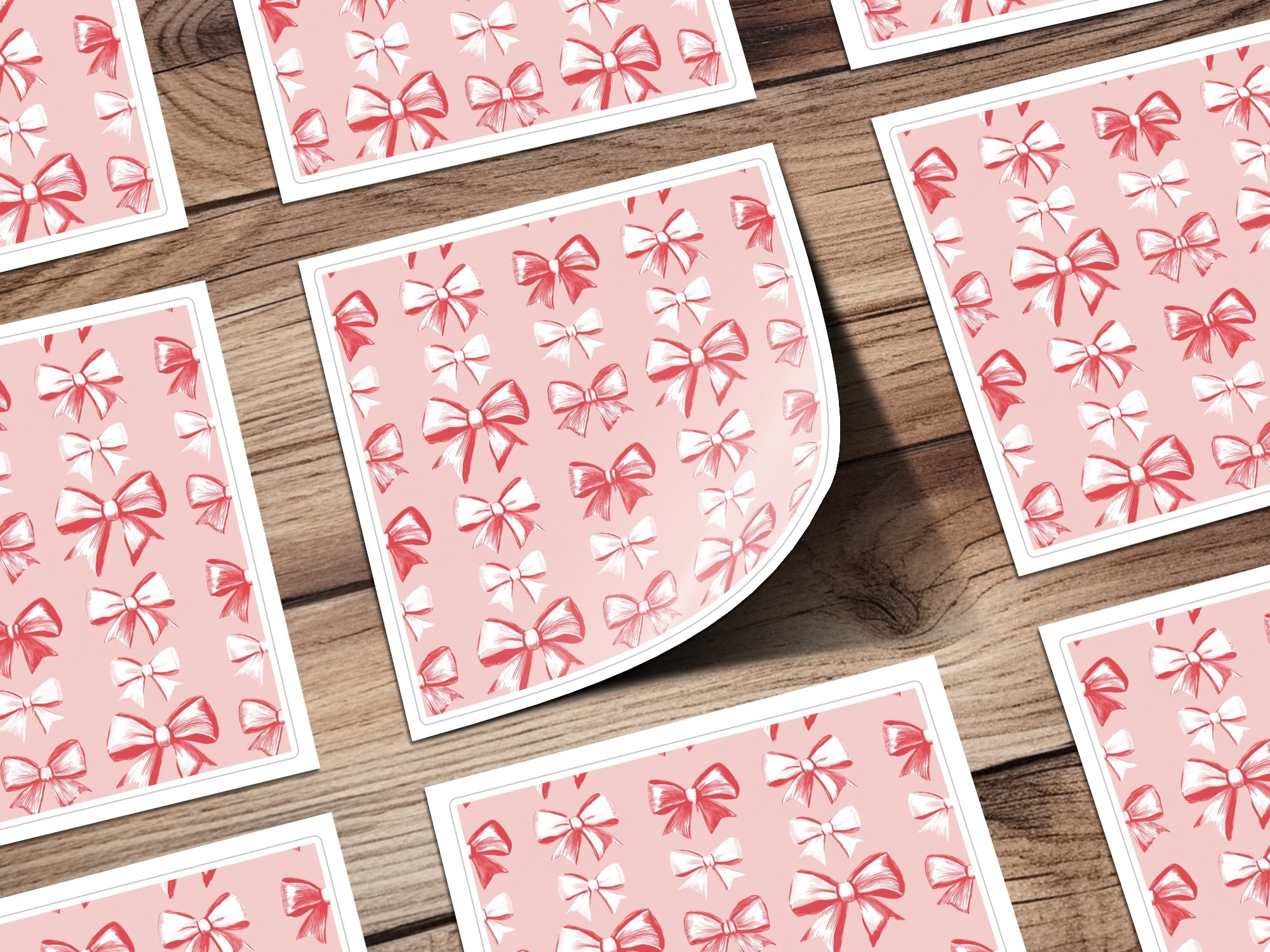 Light Pink Bows Seamless Coquette Design Digital