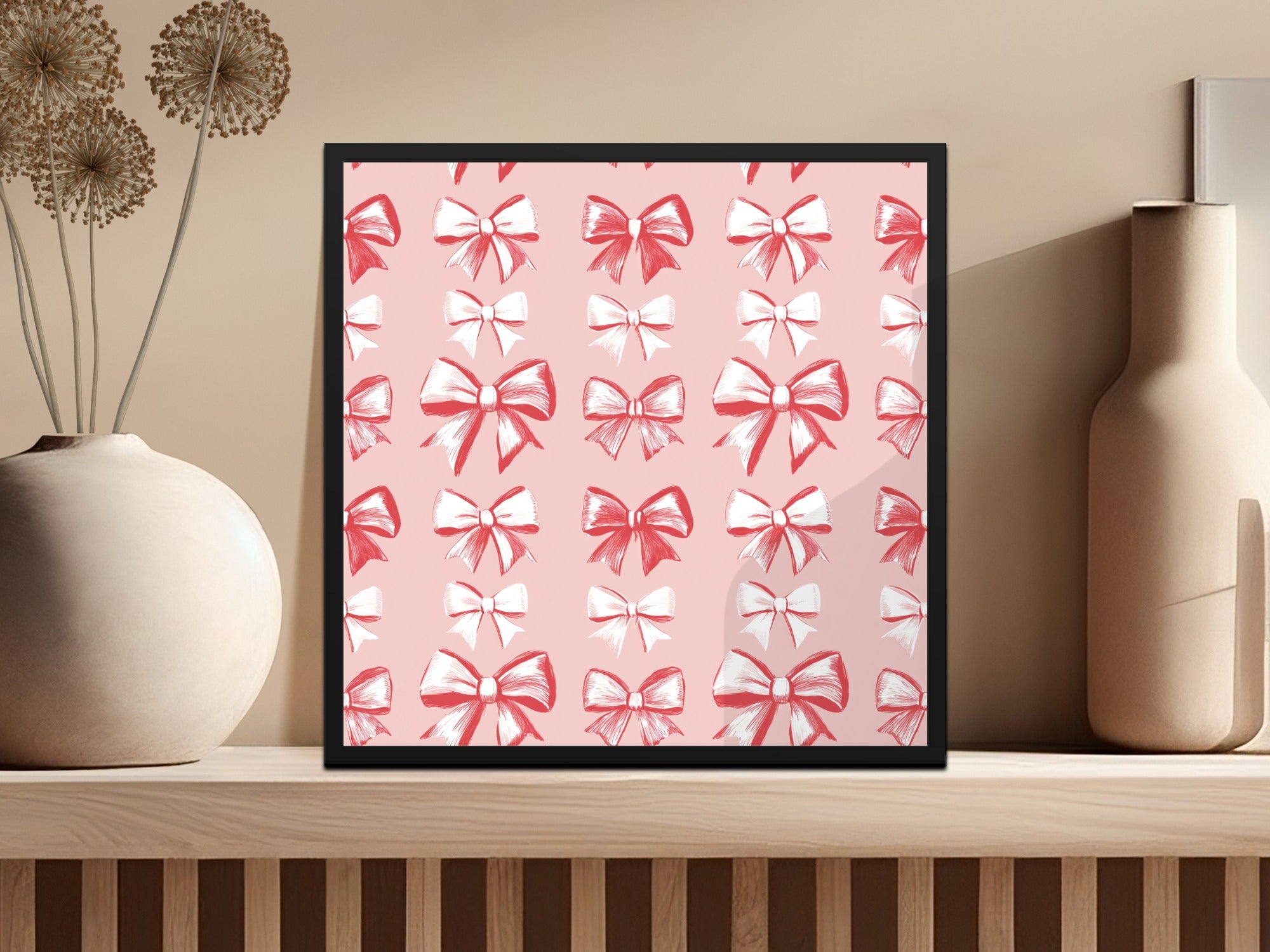 Light Pink Bows Seamless Coquette Design Digital