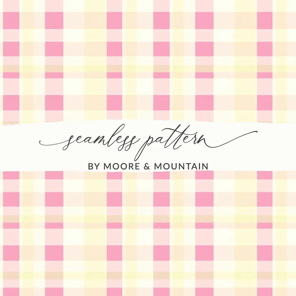 Light Pink Pastel Checkered Spring Plaid Digital