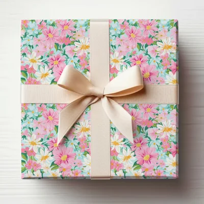 Light Pink Preppy Floral Maximalist Floral Pattern Digital