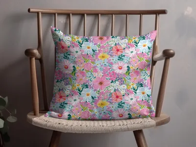 Light Pink Preppy Pastel Floral Digital