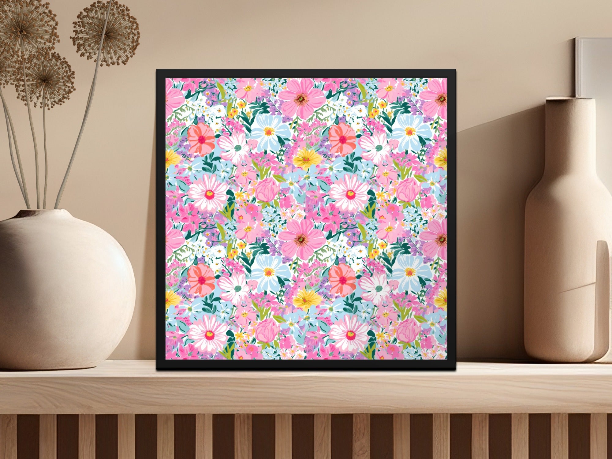 Light Pink Preppy Pastel Floral Digital