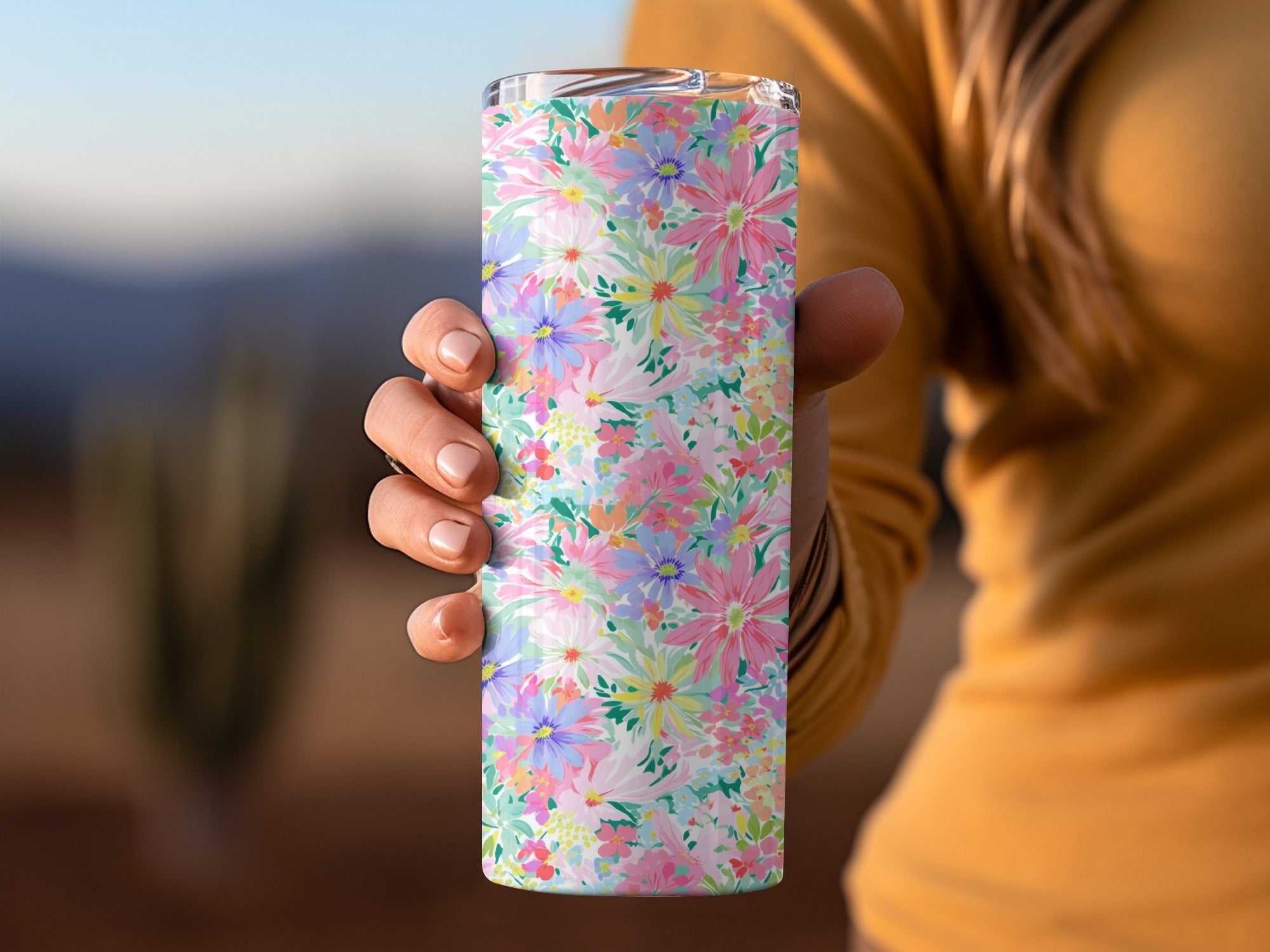 Light Pink Preppy Pastel Floral Maximalist Floral Pattern